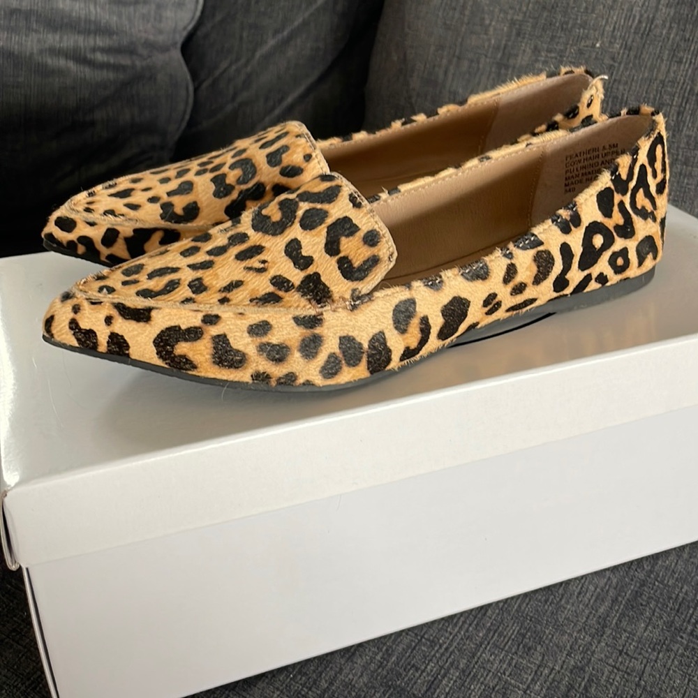 Steve Madden cheetah cow hair flats